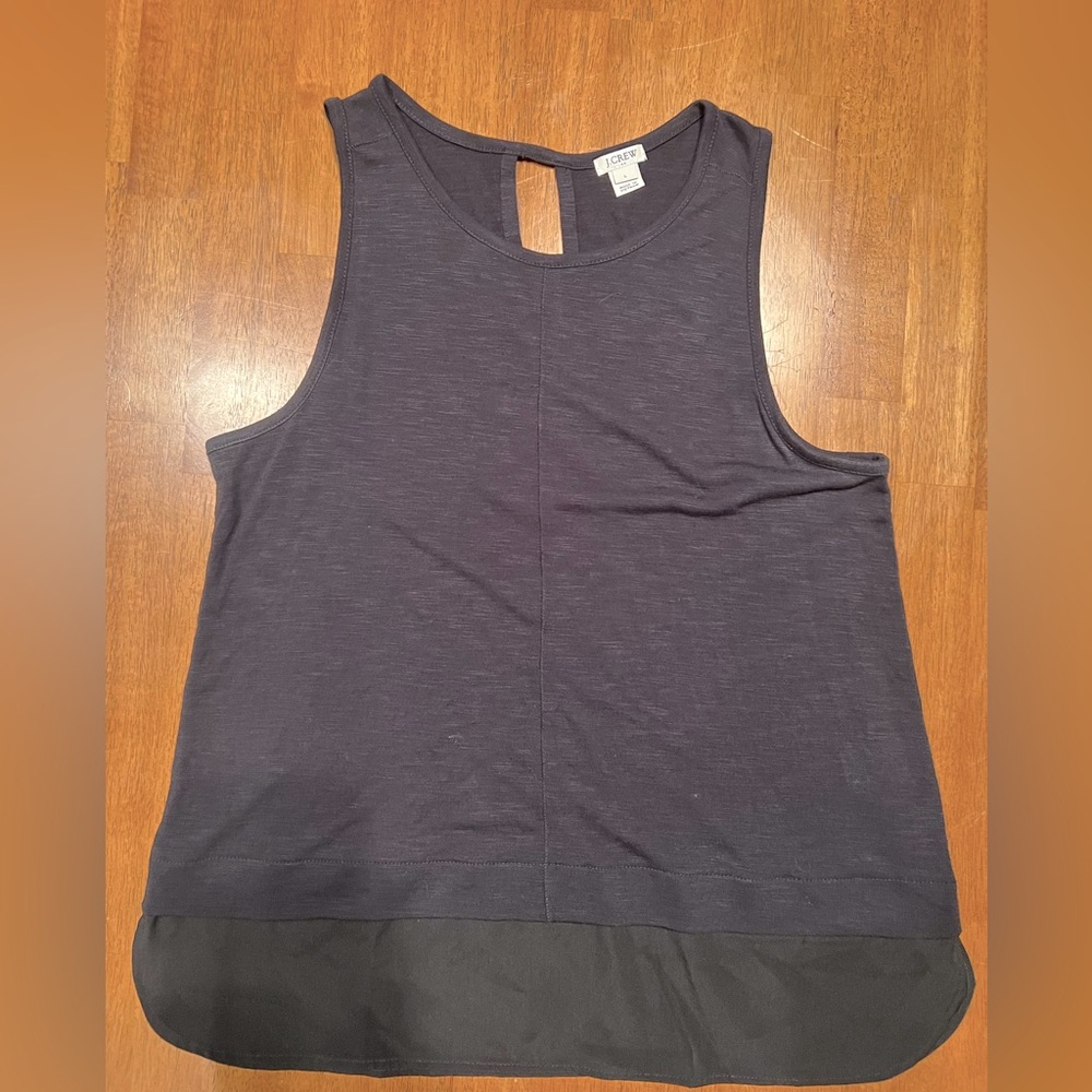J Crew Factory Tank Top size large black sleeveless